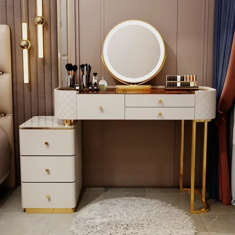 Long - lasting Toilet Dressing Table Nordic Glass China Chair Classic Large Dressing Table Container Light Tocador