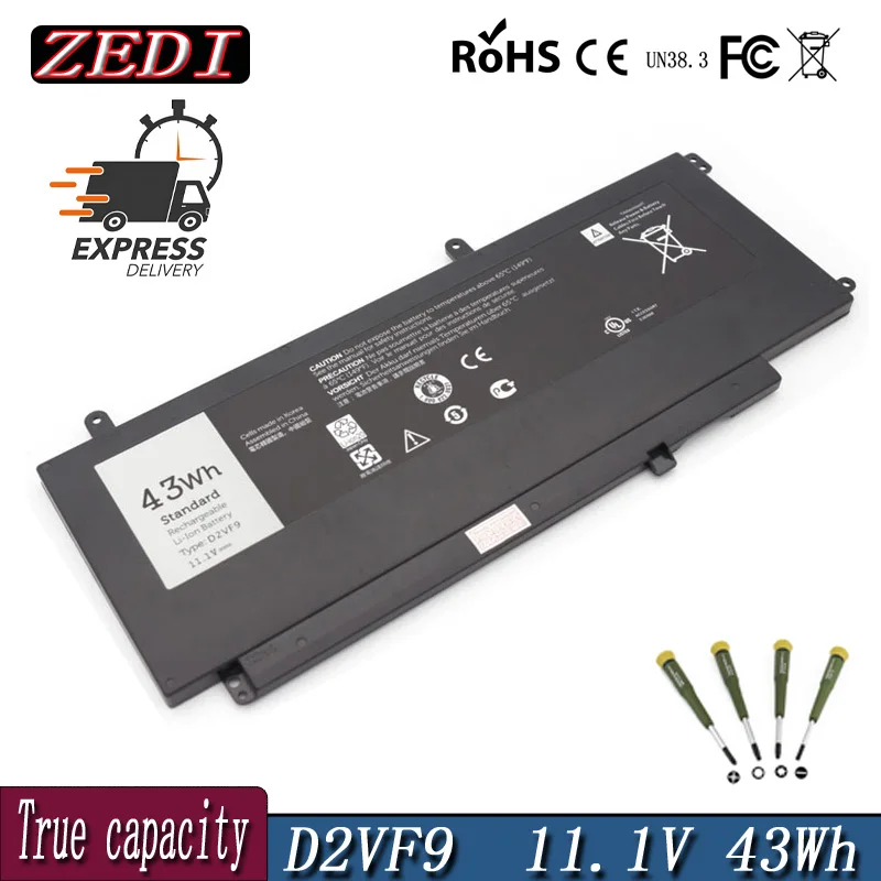 ZEDI D2VF9 Laptop Battery For DELL Inspiron 15 7547 7548 For Vostro 5459 Sereis 0PXR51 0YGR2V P41F P68G 4P8PH PXR51 43WH 56Wh