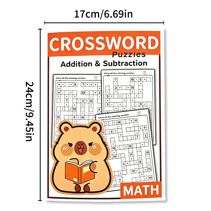 32-Page Math Addition and Subtraction Training, Fun Checkerboard Fill-In-The-Blank Games, Math Practice Workbook for Addition and Subtraction Within 20, Daily Exercises, Children's Learning Workbook, Teaching Aids.