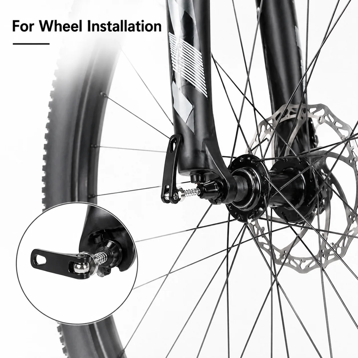 Mountain Bike Flower Drum Lengthened Quick Break Rod Single Axle Leather Quick Break Equipment Accessories