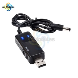 USB to DC Convert Cable 5V to 9V 12V Voltage Step-Up Cable 5.5x2.1mm DC Connect Male 0.8M USB Boost Converter