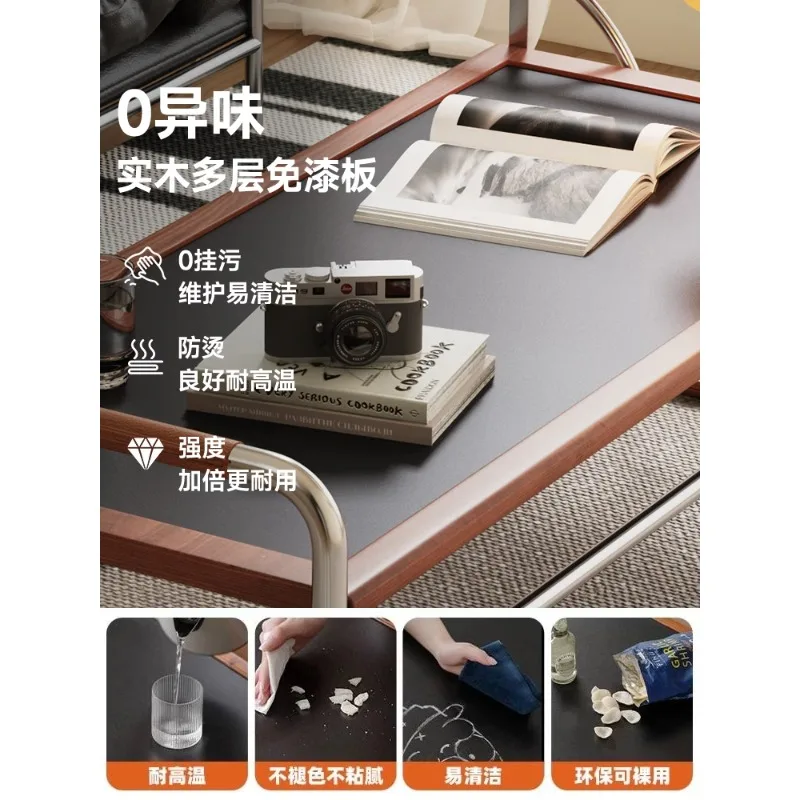 طاولة قهوة من الخشب الصلب قابلة للرفع في العصور الوسطى #2