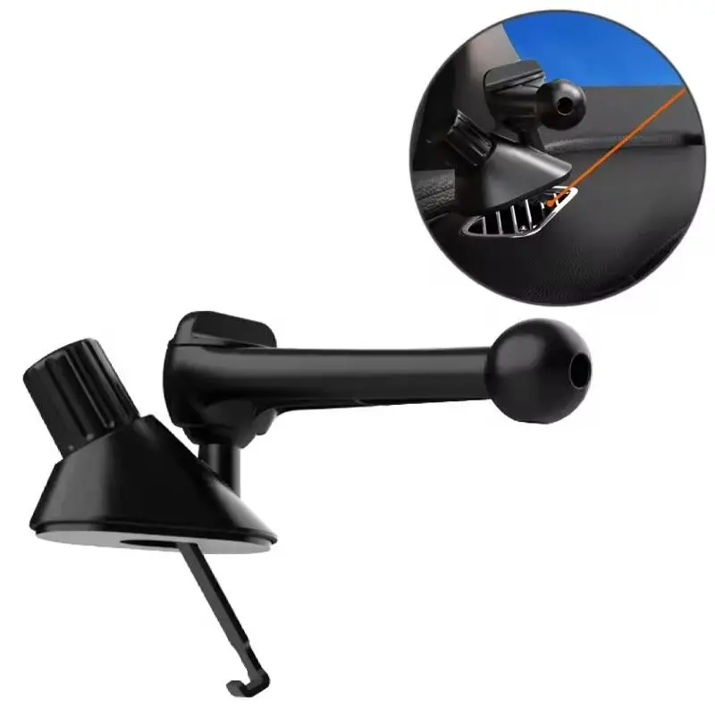 Universal Car Air Vent Clip Phone Holder Mount 17mm Ball Head Base Adjustable Cradle for All Smartphones Secure Fit