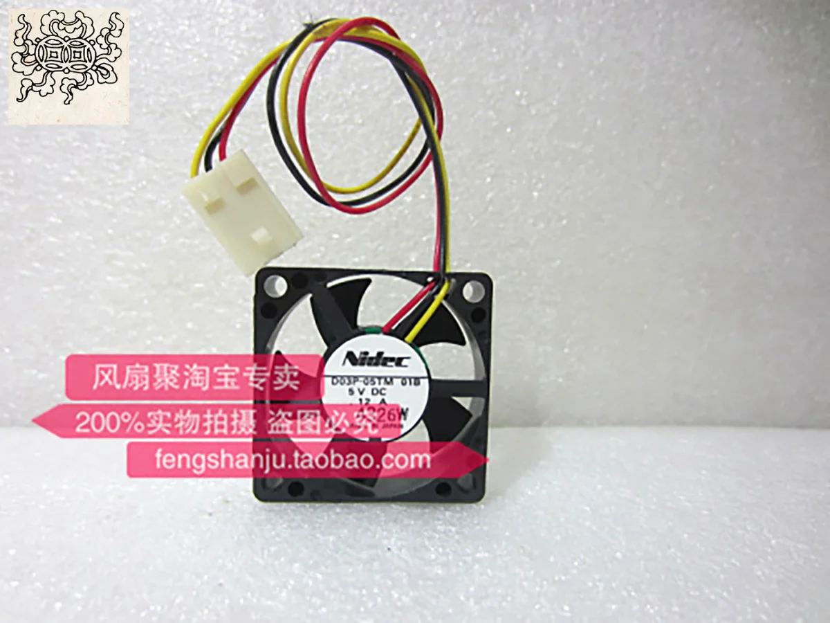 

Jinlingge for Original Nidec D03P-05TM 5V 0.12A 3510 dual ball 3-wire cooling fan
