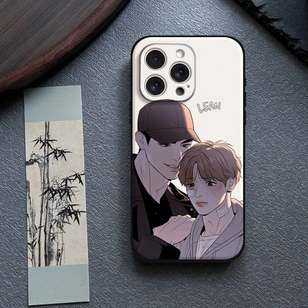 حافظة هاتف Yaoi BJ Anime Alex لهاتف IPhone 17,16,15,14,13,12,11 Plus,Pro,Max,XR,XS,X,7,8 Plus,Mini Black Silicone Soft #3