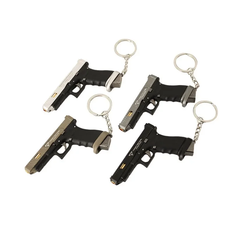 1:3 odpinany półstop nylonowy TtiG34 Glock Combat Master Gun Model zabawkowy brelok 7cm wisiorek chłopcy prezenty kolekcjonerskie breloki