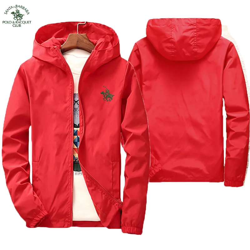 SANTA BARBARA POLO & RACQUET CLUB 2025 Moda Hombre Casual Ropa deportiva al aire libre Chaqueta de moda para hombre, talla grande m-7XL A prueba de viento z