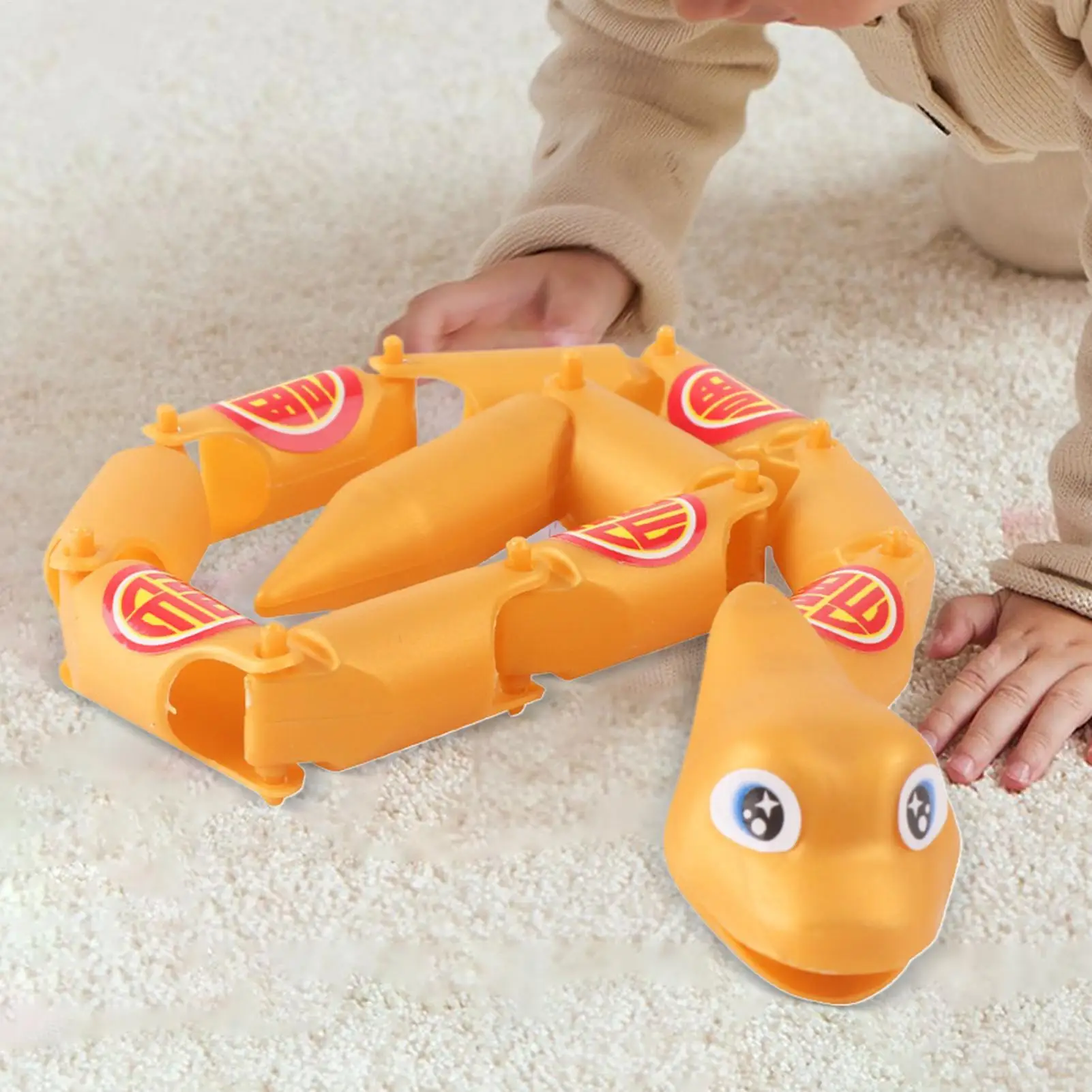 งูฟิดเจ็ตแบบหลายข้อต่อ งูน่ารักสำหรับแกล้งคน ของสะสม ฟิกเกอร์ ของเล่นตลกสำหรับเด็กและผู้ใหญ่