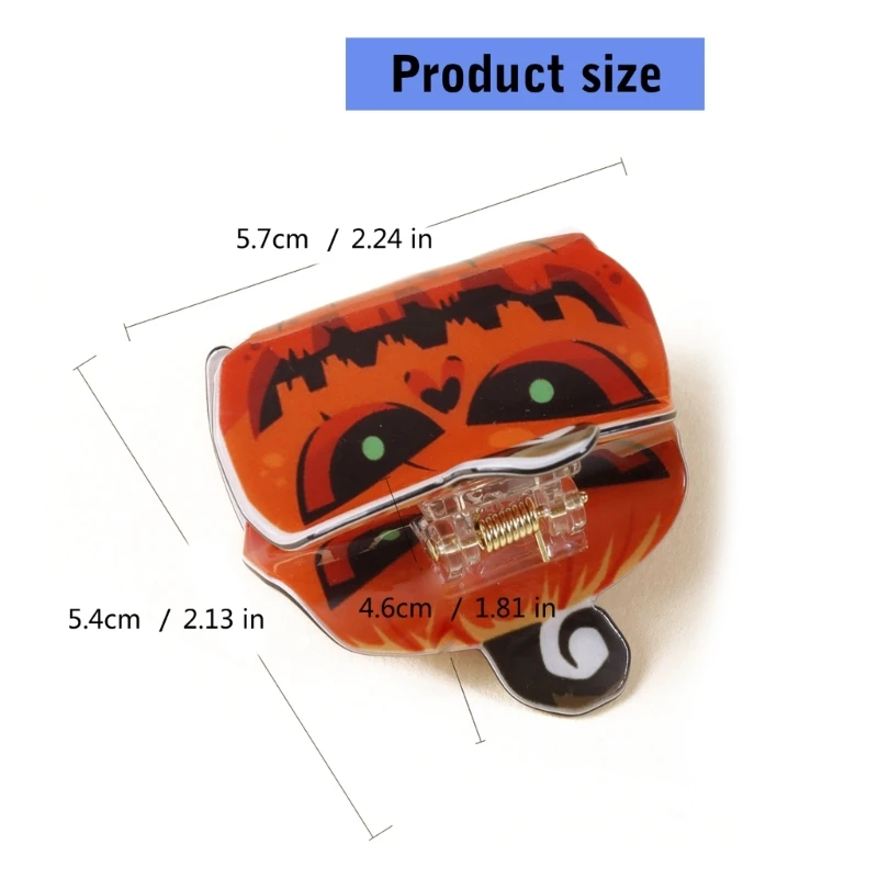 애니메이션 호박 머리 발톱 머리 캐치 대형 캐치 독특한 헤어핀 장식품 DXAA