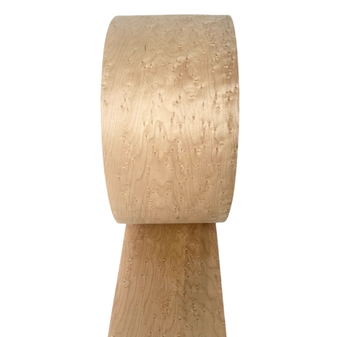 

L:2.5m Width:130mm Thick: 0.5mm Natural Birdseye Maple Wood Veneer DIY Furniture Makeover Car Interior Upgrade Speaker Styling