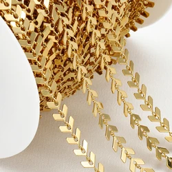 2meters/1meter Stainless Steel Chains No Fade Gold Color Aircraft Leaves Chain for Jewelry Making DIY Necklace Bracelet Supplies