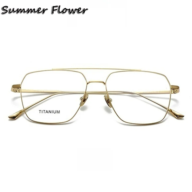 

Square Pure Titanium Male Eyewear Fashion Trend Ultra Light Flexible Myopia Glasses Frame Prescription Recipe Spectacle for Man