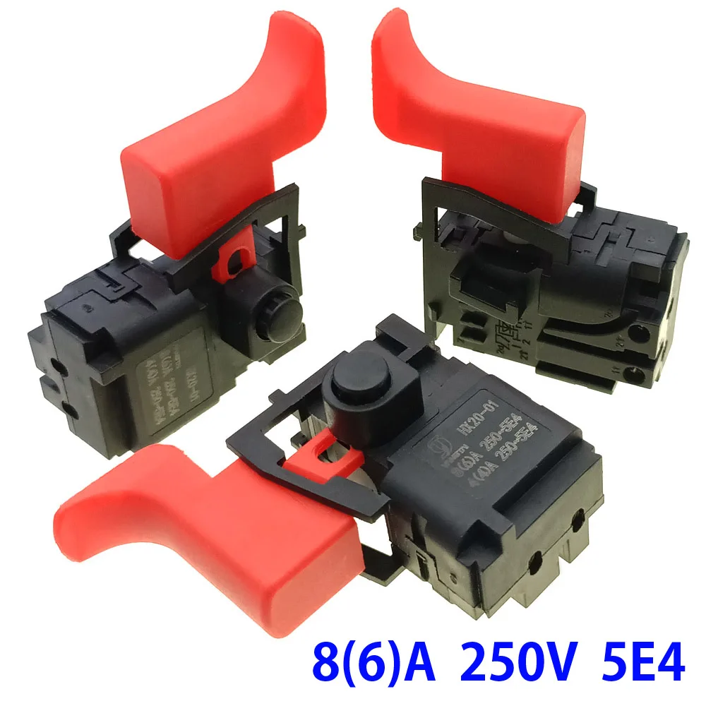5PCS HX20-01 5A pistol drill hand electric drill Power Tool switch Accessories DKP1-5A contact switch with lock Power Tool