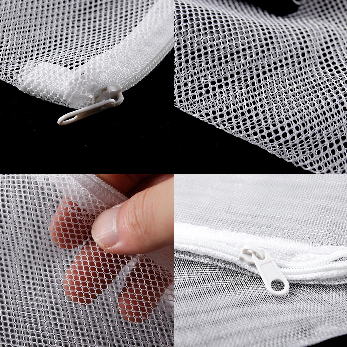 

10pcs 40x40cm Aquarium Filter Bag Zipper Filtering Bag Fish Tank Mesh Pouch (White, Black, 5pcs Each)