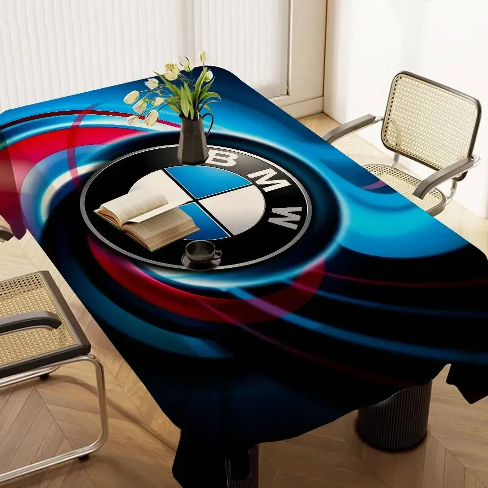 B-BMW-W Tablecloth Table Cover Christmas Picnic Party Birthday Wedding Waterproof Desk Cloth Table Decor
