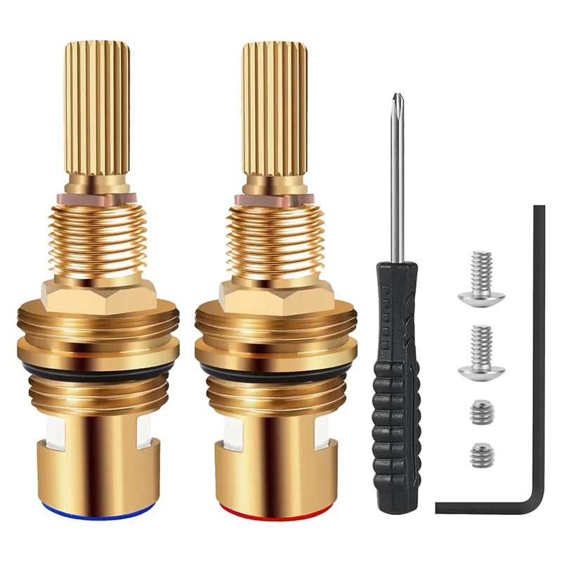 Conjunto de substituição de cartucho de válvula ABJN-Latão 1-001 e 1-002, cartuchos de torneira generalizada quente/fria