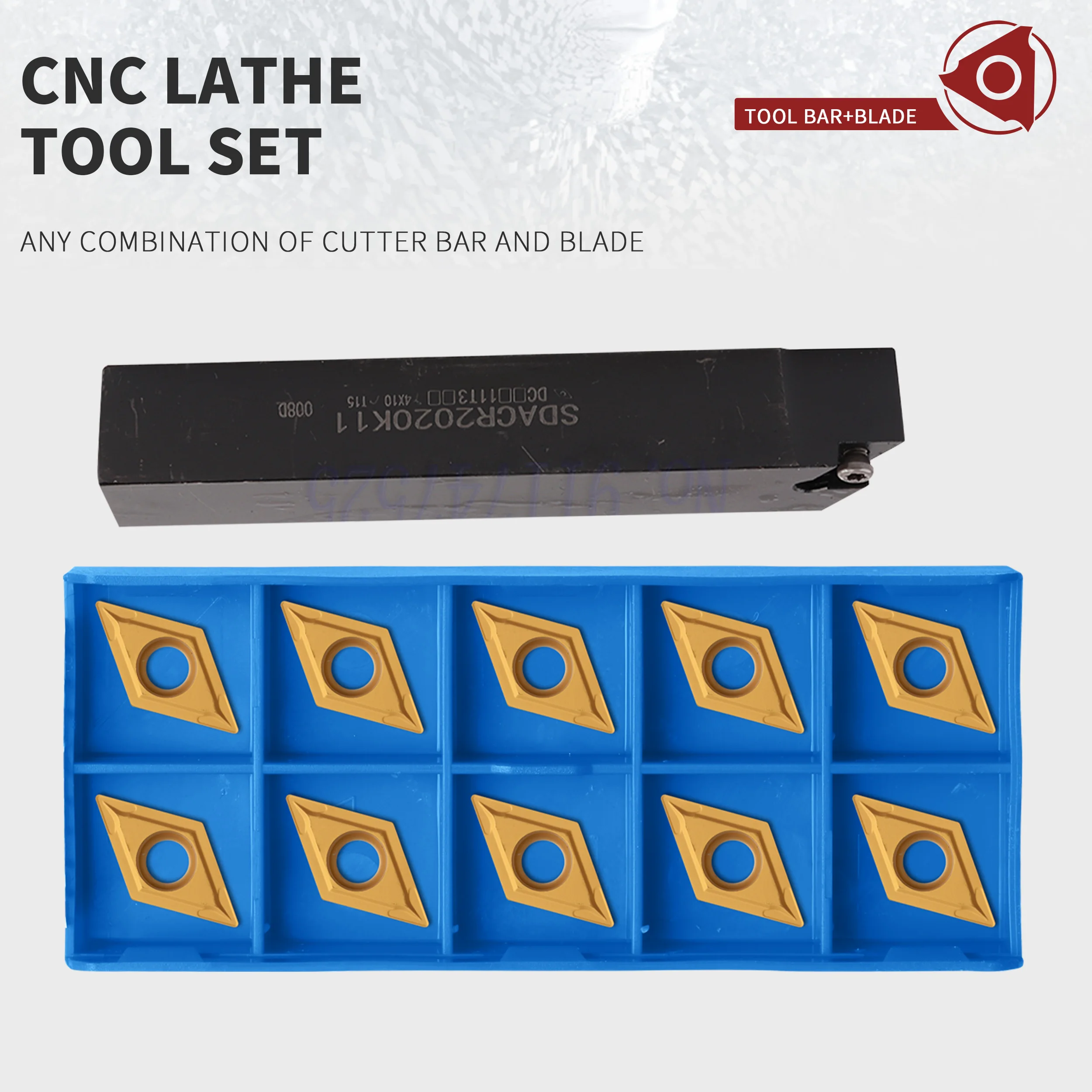 · SDACR1616 SDACR2020 SDACR2525 portautensili per tornitura esterna CNC + 10pc DCMT tornio inserto in metallo duro usura robusta