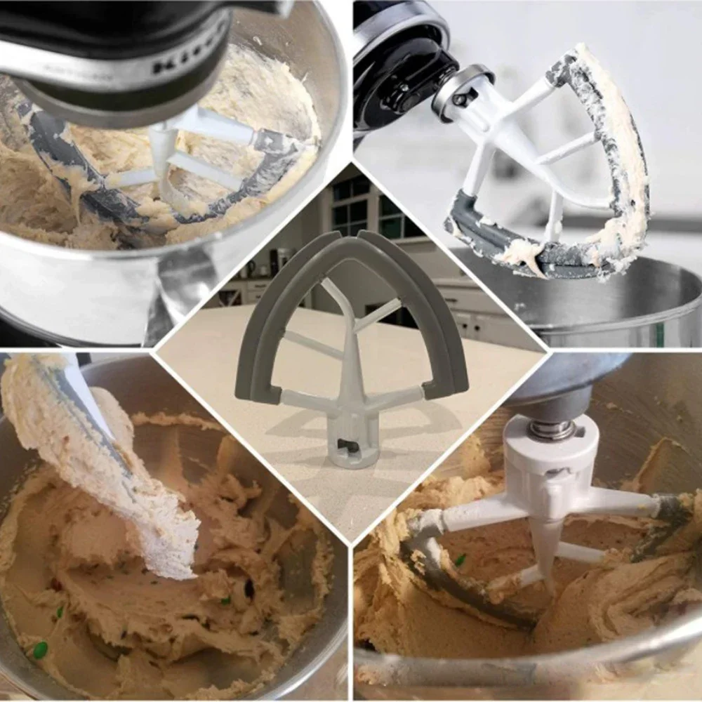 KitchenAid Flex Edge Beater 4.5-5QT Silicone Mixer Paddle Auto-Scrape Attachment Compatible with KSM150 KSM180 Stand Mixer