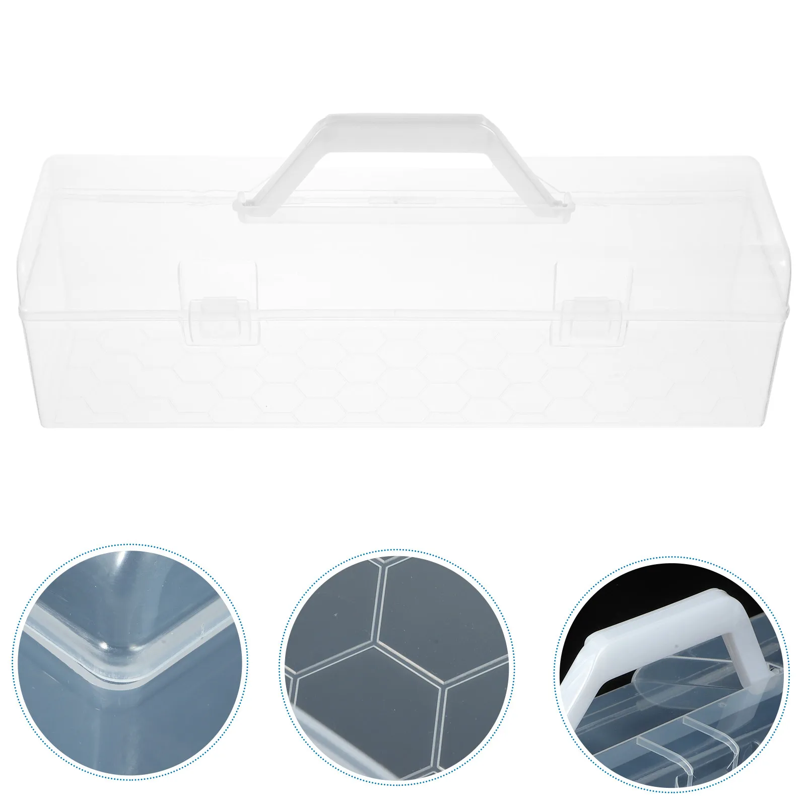 

Прозрачный футляр для кистей, портативный органайзер для инструментов, прозрачный контейнер для хранения для творчества, рисования, для студентов, компактный, с застежкой