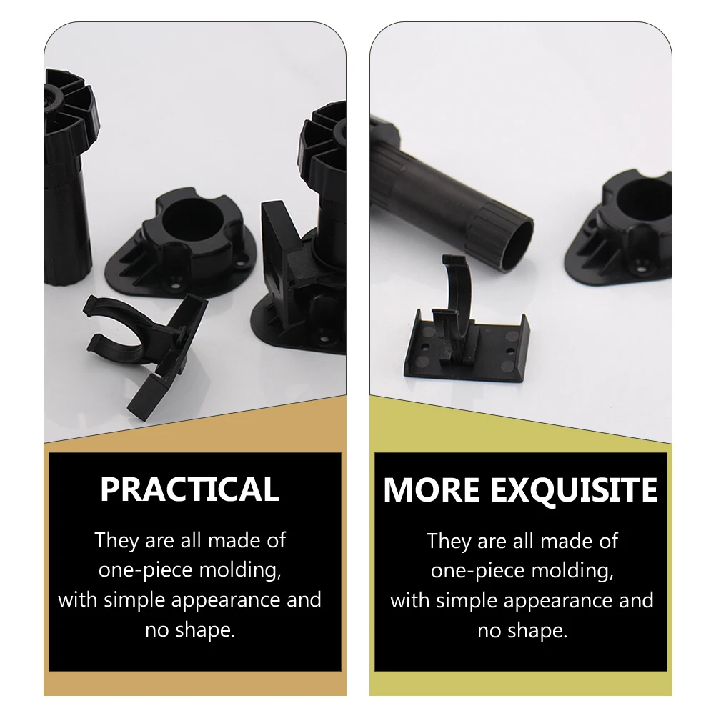 

24pcs Cabinet Skirting Board Trims Clip Furniture Adjustable Plinth Clips Kitchen Leg Clips Black PP Wide Application