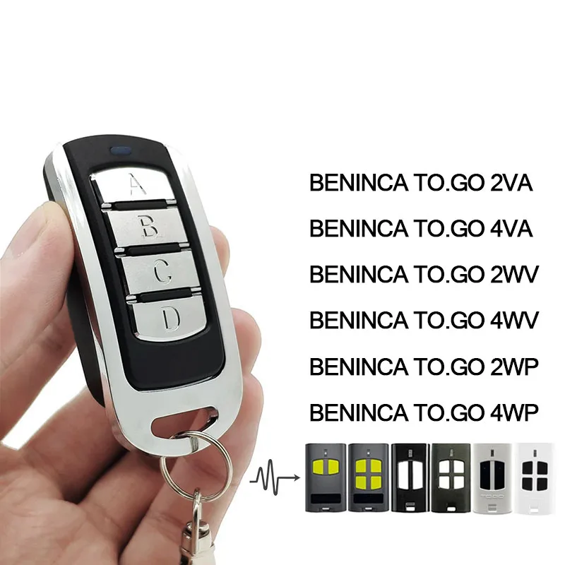 BENINCA TO GO 2WV 4WV 2VA 4VA 4WP 2WP VA WV WP Gate Remote Control 433.92MHz Garage Door Remote Control Transmitter