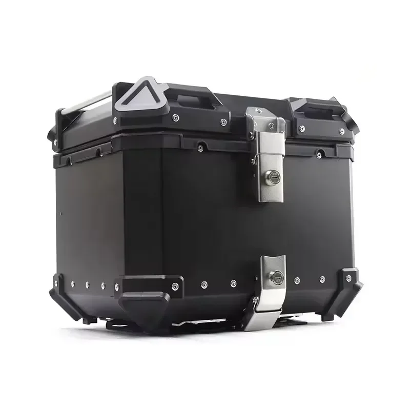 Top Box For Motorcycle 45L/55L/65L Portable Aluminum Motorcycle Trunk Box Universal Rear Box Reusable Trunk Tour Storage