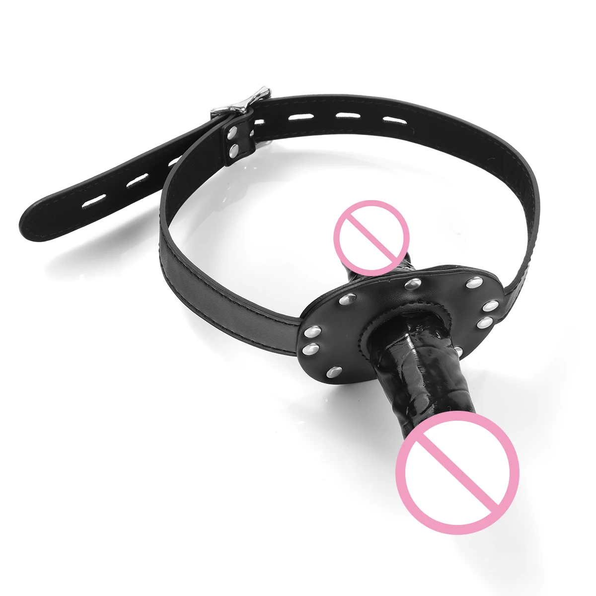 Locking Belt Dildo Mouth Gag BDSM Gag Blow Job Training Bondage Harness Sex Adult Supplies Products Fetish Toys For Couples