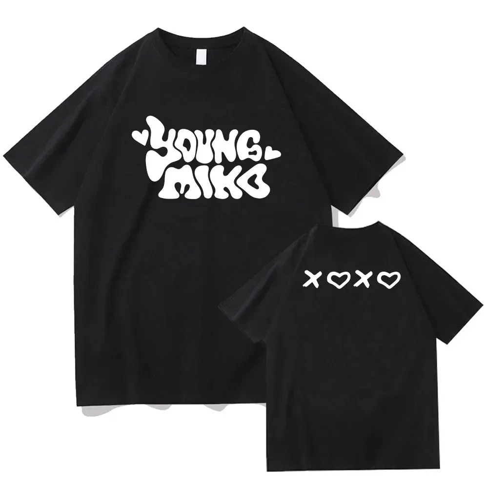 XOXO Tour 2024 Concert Printing T-shirts Baby Miko YoungMiko Graphic Tee-shirt Cotton High Quality Women/Men Tshirts Summer Tees