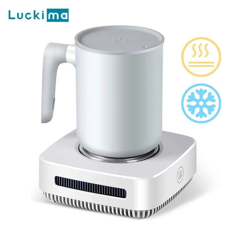 2 In 1 Cup Cooler Coffee Mug Warmer for Office Home Desk Use Heating Cooling Beverage Plate for Water Tea Drinks Milk Beer Cocoa