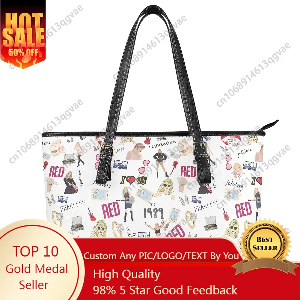 

Hot 1989 USA Singer S-Swifties Custom Handbag Womens Mens Personalized Tote Bag Shoulder Bag Business Leather Purse Travel Bag