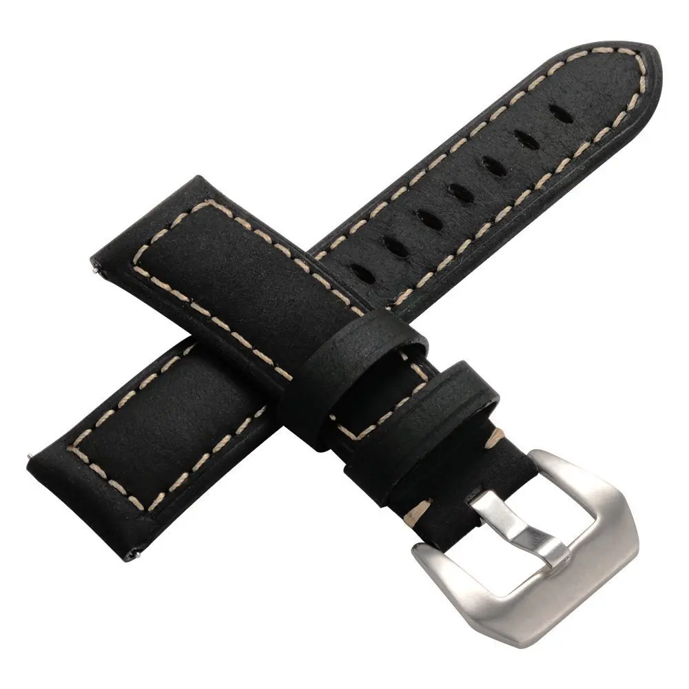 20mm 22mm Quick Release Leather Straps for Zeblaze Vibe 7 Pro Lite Quality Genuine Retro Genuine Leather Watchband Accessories
