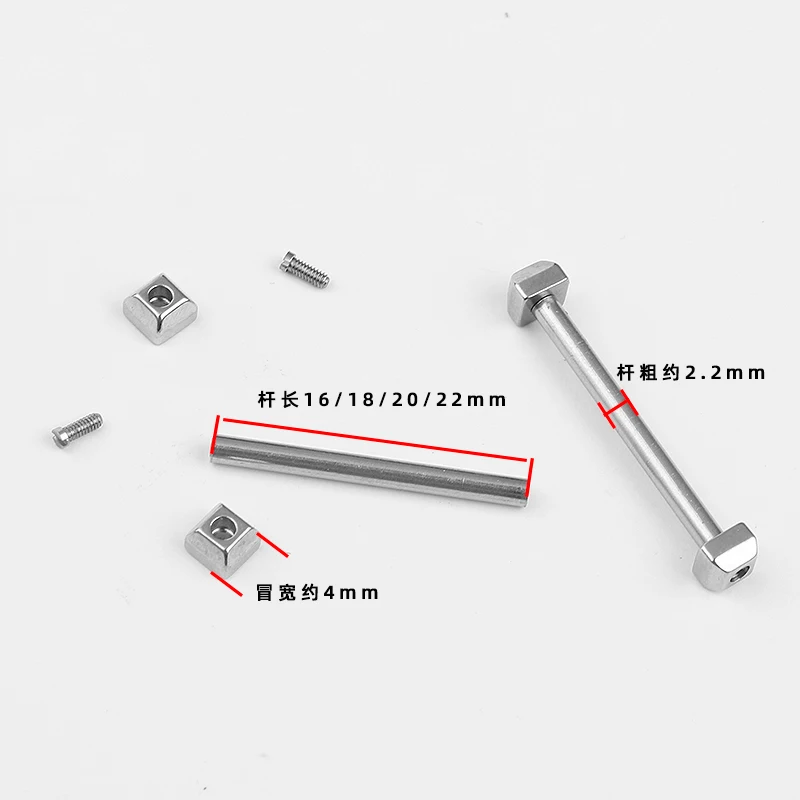 For Cartier PASHA Watch accessories belt stainless steel connecting rod Table ear Band screw rod Fixed axis 16mm 18mm 20mm 22mm