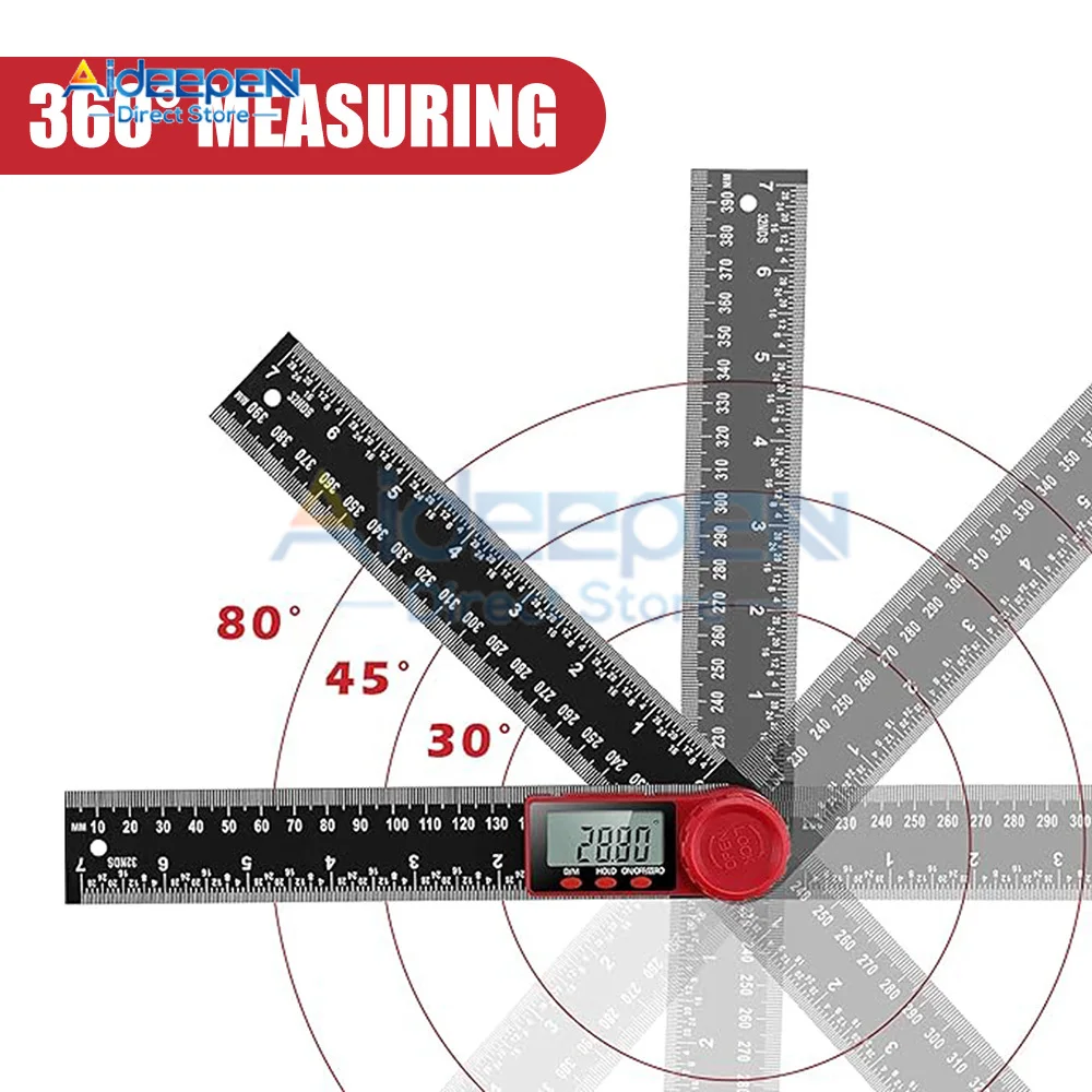 Protractors Digital Display Angle Level Ruler Goniometer Angle Finder Inclinometer 200mm 300mm Measuring Gauging Carpenter Tools