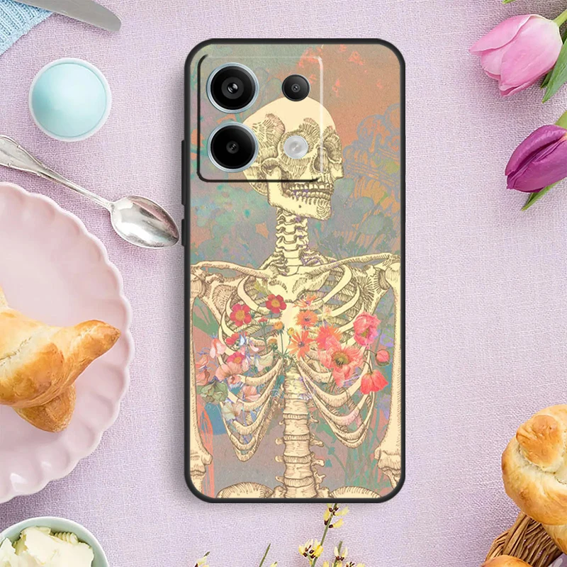 Gothic Fashion Skull Case For Xiaomi Redmi Note 12 11 9 10 13 Pro Plus 9S 10S 11S 12S Redmi 12 10 C 9C 13C Cover