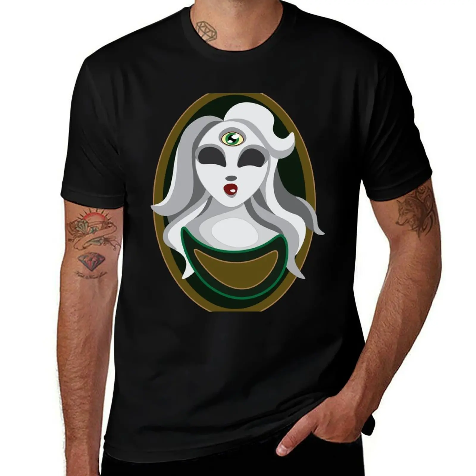

Folklore's Portrait T-Shirt croswit shirt man gifts for boyfriend shirts graphic tees t shirts for men cotton