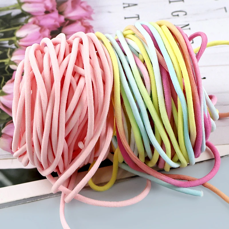 

42Meters 5mm Elastic Cords Bra Strap Rubber Band Ropes Hairband Stretch Tapes Cord DIY Clothing Sewing Accessories