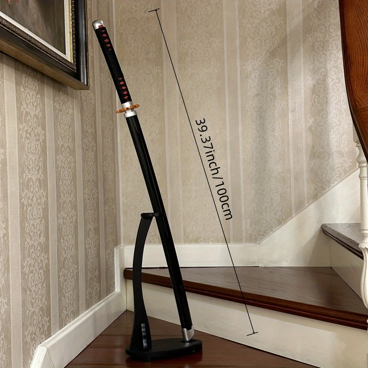 39.3インチ 鬼滅の刃 竈門炭治郎 木刀 刀 忍者刀 サブレ 日本刀 サブレ コスプレ アクセサリー 小道具 おもちゃ