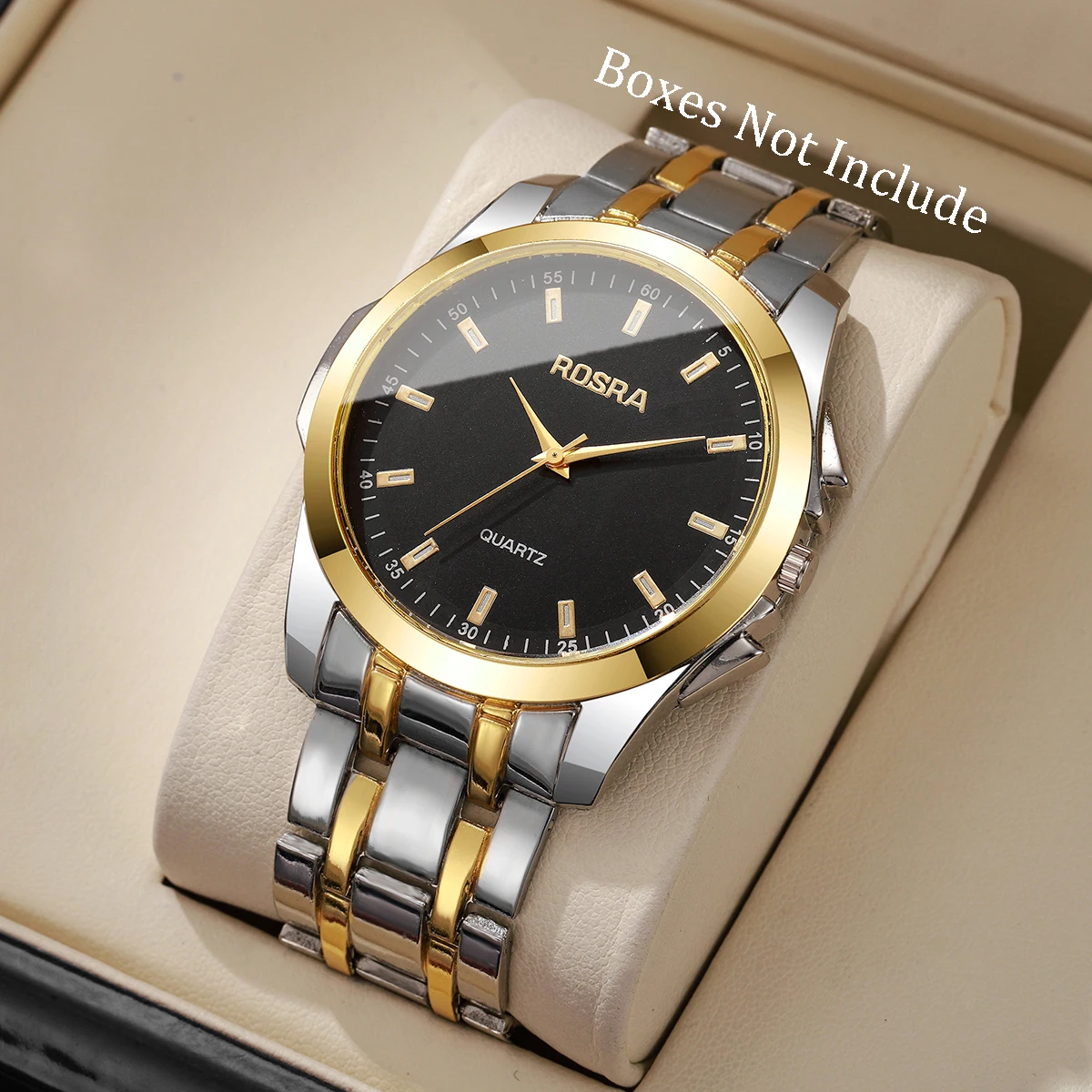 Men's Gold Stainless Steel Quartz Watch