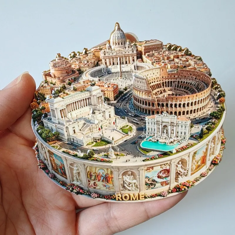 Italy Rome Metal Fridge Stickers Athens Souvenirs Saudi Arabia Prague Amsterdam Vienna Santorini Fridge Magnets Birthday Gifts