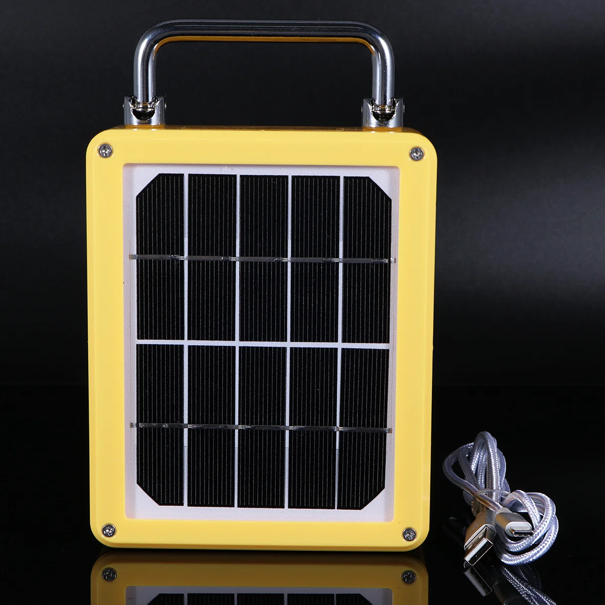 Solar Cob Work Light 10W 6000k White Emergency Lamp for Outdoor Camping Anti-Aging Burnt Wick Good Heat Dissipation