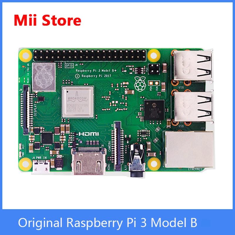 

Original Raspberry Pi 3 Model B Plus Third Generation Pi 64-bit quad-core ARMv8 CPU 802.11n Wireless LAN Bluetooth 4.1 USB 2.0