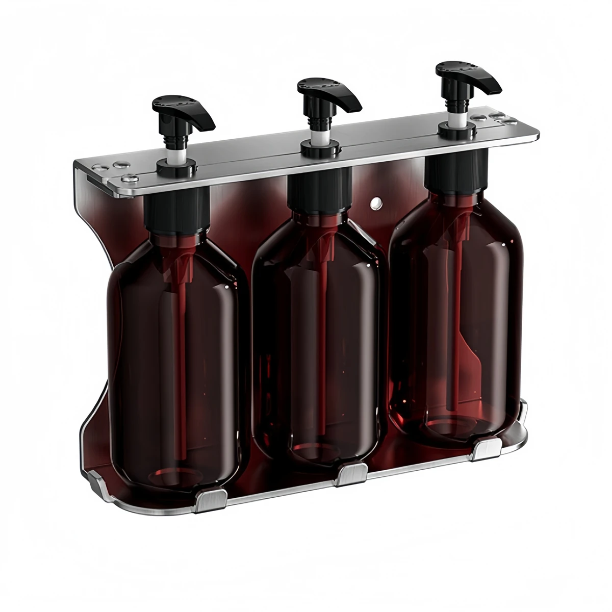 Настенный ручной дозатор мыла с бутылкой с насосом и держателем для шампуня, геля для душа, использования в ванной и кухне