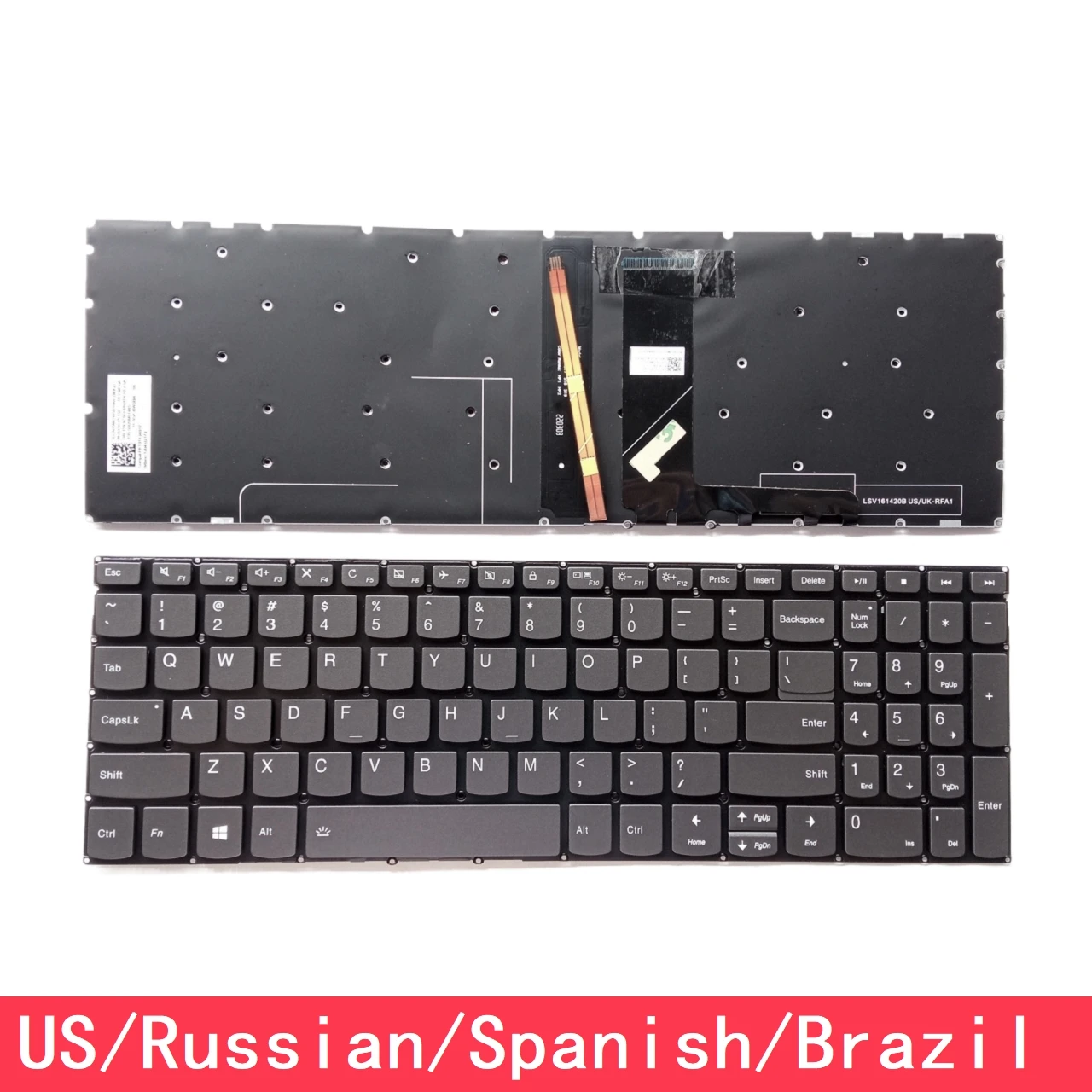 

Для Lenovo Ideapad 320-15 520-15 330-15 330-15AST 330-15IGM 330-15IKB 330c-15 Клавиатура США Русская Испанская Бразилия с подсветкой