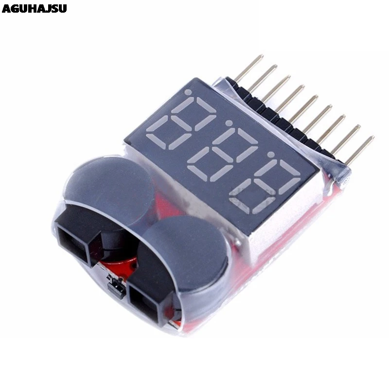 1pcs 1-8S LED Low Voltage Buzzer Alarm Lipo Voltage Indicator Checker Tester