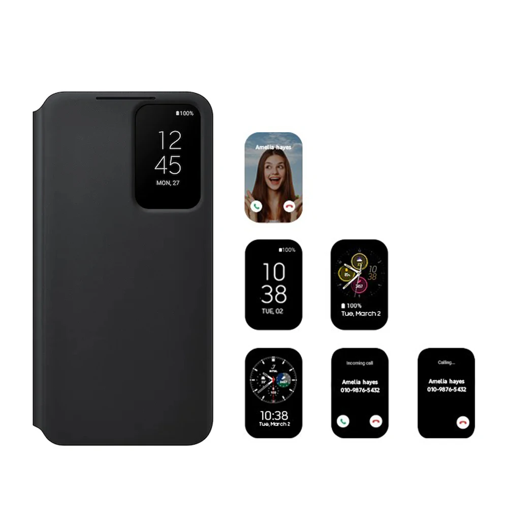 Oryginalne etui Samsung Galaxy S22 S-View Flip Cover EF-ZS901 Smart Clear View z okienkiem ochronnym dla Galaxy S22 — zdjęcie produktu 2