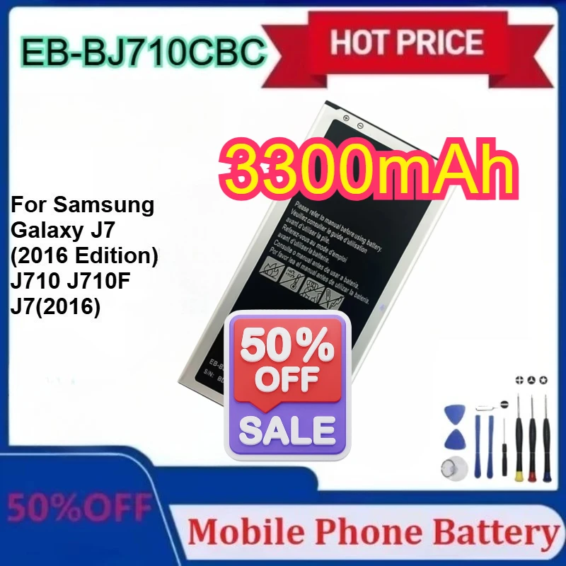 

New EB-BJ710CBC Mobile Phone Battery for Samsung Galaxy J7 2016 Edition J710 SM J7109 J710F J7108 with Tools