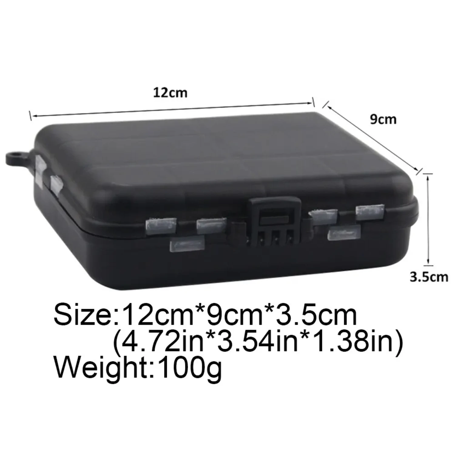 SXHWC Composable Space Plastic Fishing Tackle Box 2 Layers 12 Individual Compartments Spacer Portable Container Bait Hook  Case