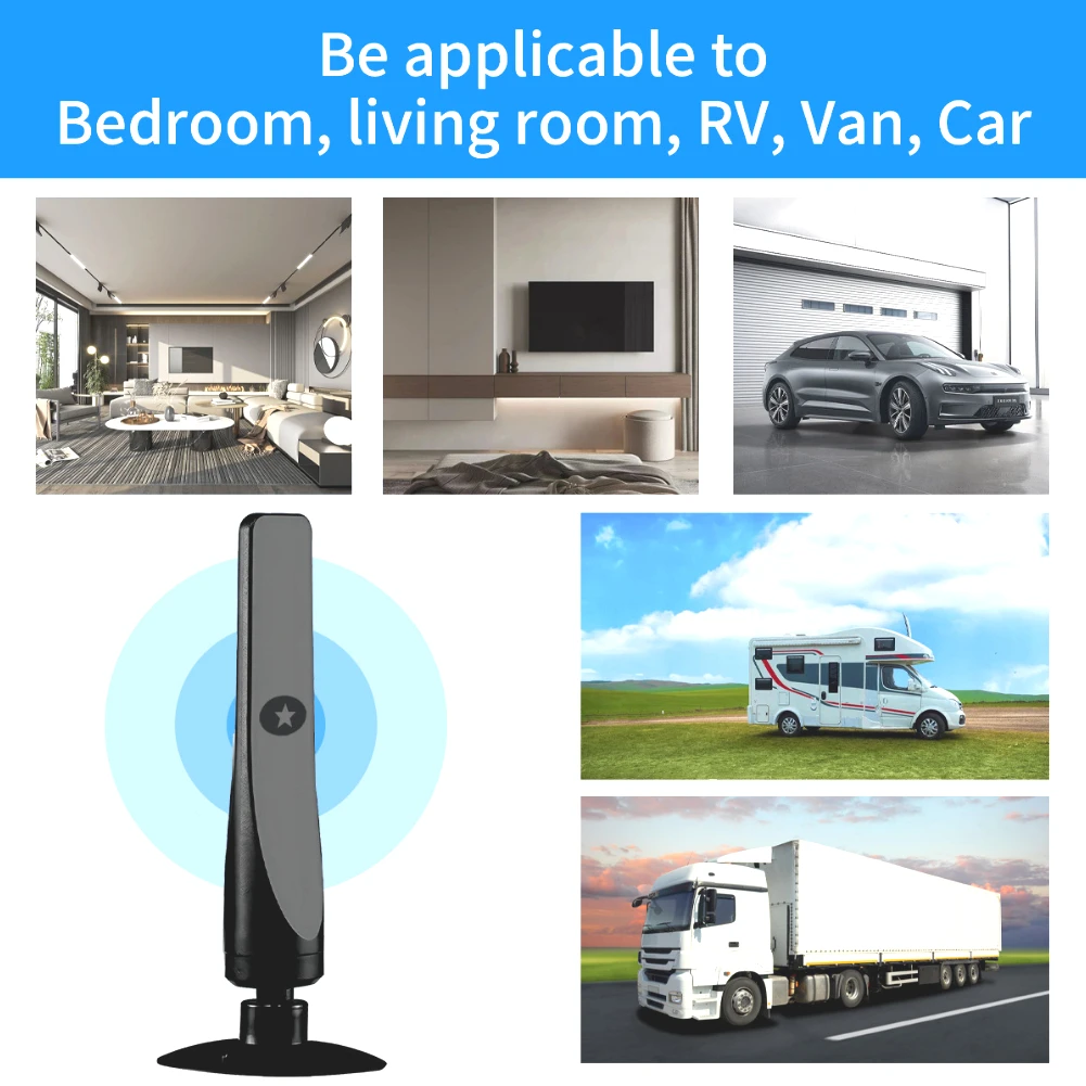 Ultra HD Digital TV Antenna 4K/1080P with 25DBI Signal Booster 50Mile Range Indoor Outdoor Antenna w/ Enhanced Signal Reception