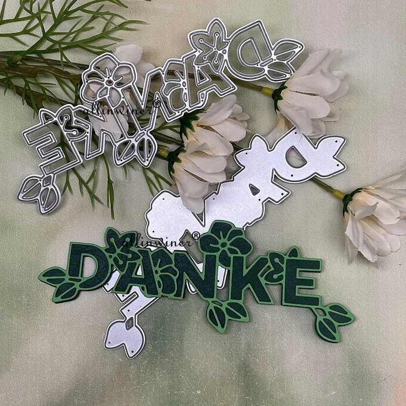 

New Danke letter decoration DIY Craft Metal Cutting Die Scrapbook Embossed Paper Card Album Craft Template Stencil Dies