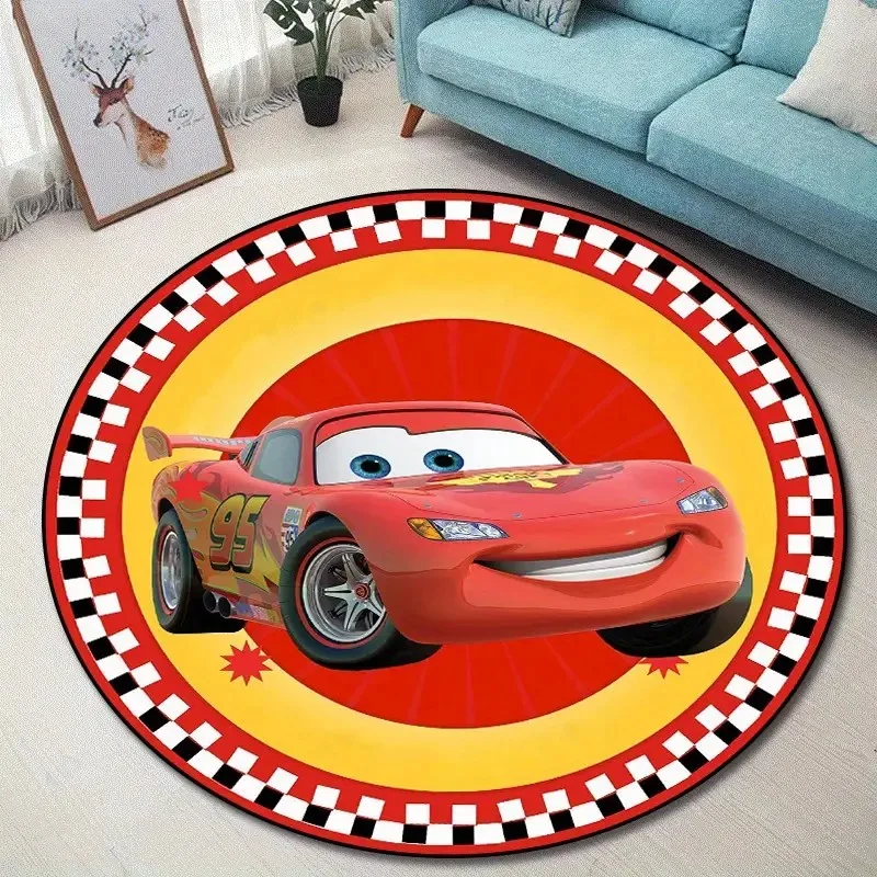 

MINISO Cars Lightning McQueen круглый ковер нескользящий ковер для гостиной, спальни, ванной комнаты, кухни, балкона, кемпинга MaT